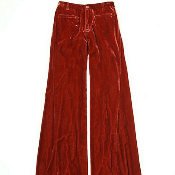 ❌SOLD❌ Free People Extreme Wide Leg Velvet Pants - Picture 2 of 6